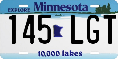 MN license plate 145LGT