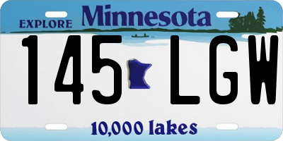 MN license plate 145LGW