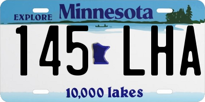 MN license plate 145LHA