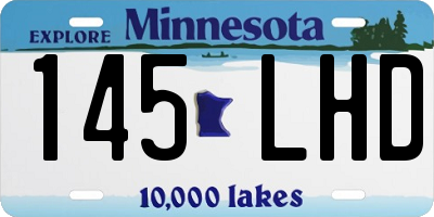 MN license plate 145LHD