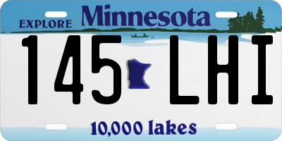 MN license plate 145LHI