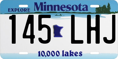 MN license plate 145LHJ