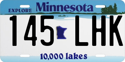 MN license plate 145LHK
