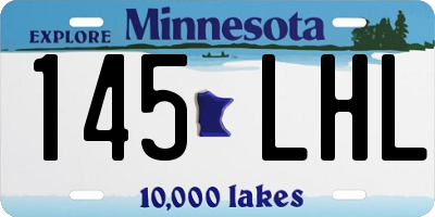 MN license plate 145LHL