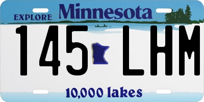 MN license plate 145LHM