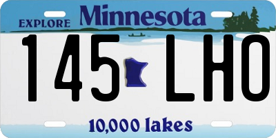 MN license plate 145LHO