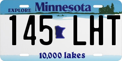 MN license plate 145LHT