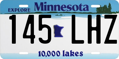 MN license plate 145LHZ