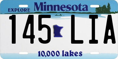 MN license plate 145LIA