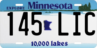 MN license plate 145LIC