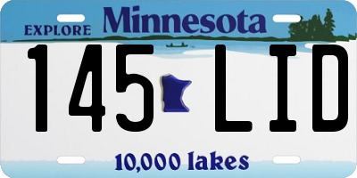 MN license plate 145LID