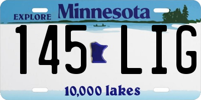 MN license plate 145LIG
