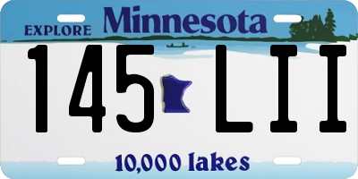 MN license plate 145LII