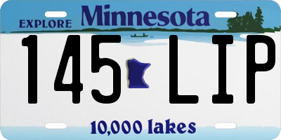 MN license plate 145LIP