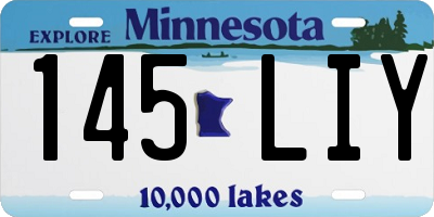 MN license plate 145LIY