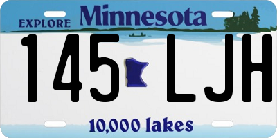 MN license plate 145LJH