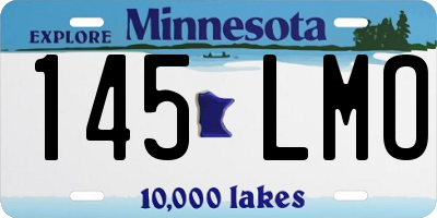 MN license plate 145LMO