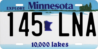 MN license plate 145LNA