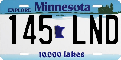 MN license plate 145LND
