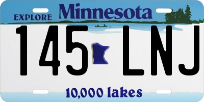 MN license plate 145LNJ
