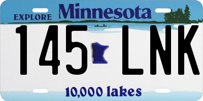 MN license plate 145LNK