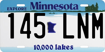 MN license plate 145LNM