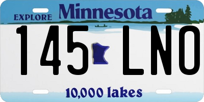 MN license plate 145LNO