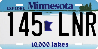 MN license plate 145LNR