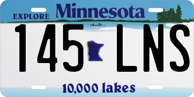 MN license plate 145LNS
