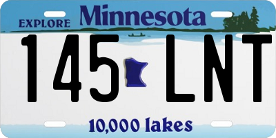 MN license plate 145LNT