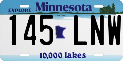 MN license plate 145LNW