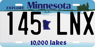 MN license plate 145LNX