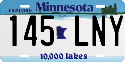 MN license plate 145LNY