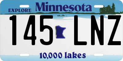 MN license plate 145LNZ