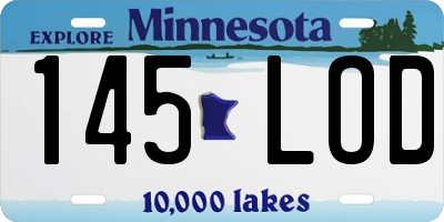 MN license plate 145LOD