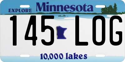 MN license plate 145LOG