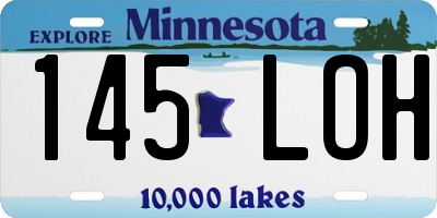 MN license plate 145LOH