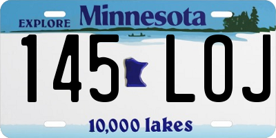 MN license plate 145LOJ