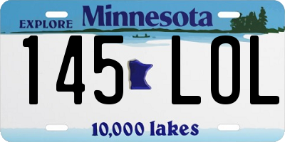 MN license plate 145LOL