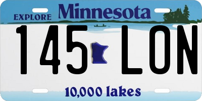 MN license plate 145LON