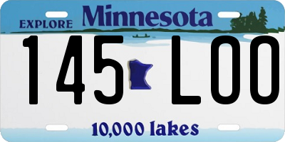 MN license plate 145LOO