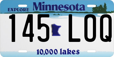 MN license plate 145LOQ
