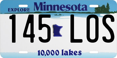 MN license plate 145LOS
