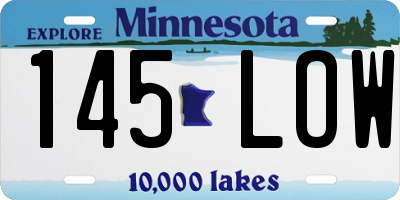 MN license plate 145LOW