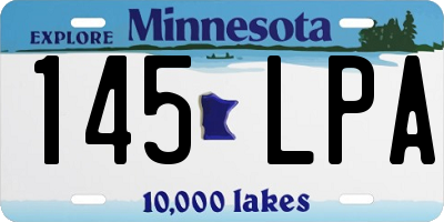 MN license plate 145LPA