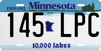 MN license plate 145LPC