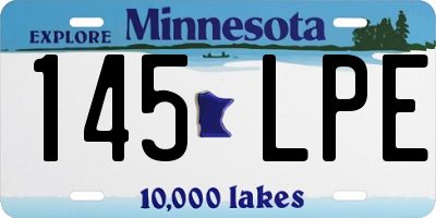 MN license plate 145LPE