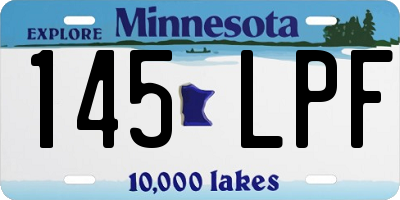 MN license plate 145LPF