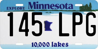 MN license plate 145LPG