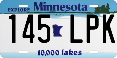 MN license plate 145LPK